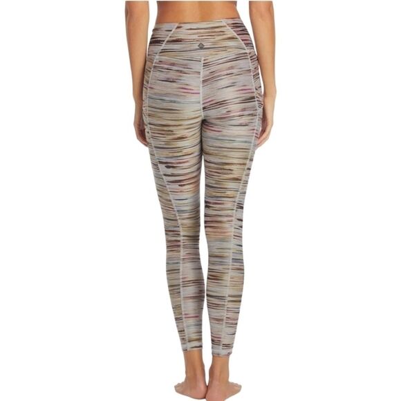 PrAna Electa Leggings II Multi Striations tights size Large - Picture 2 of 8